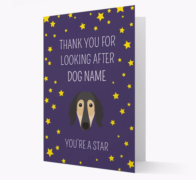 Personalised 'You're A Star' Thank You Card